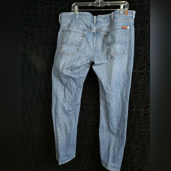 7 FOR ALL MANKIND Medium Wash Mens 38 Denim Jeans - Picture 4 of 7